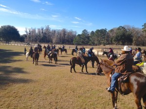 gathering for the 1st ride