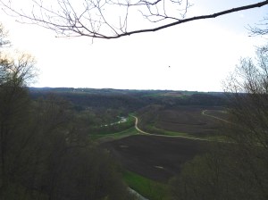 view from a cabin porch on the ridge
