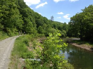 returning on the river trail