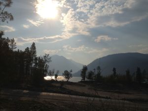 Lake Como is a little smokey from an ID fire